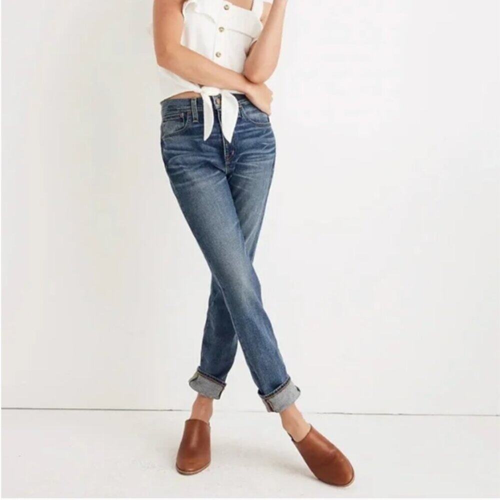 Madewell The High-Rise Slim Boyjean in Frisco Wash